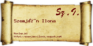 Szemján Ilona névjegykártya